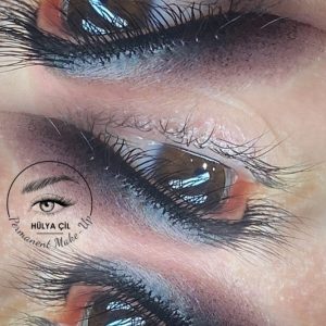 Eyeliner işlemi kalıcı makyaj işleminde yapılan